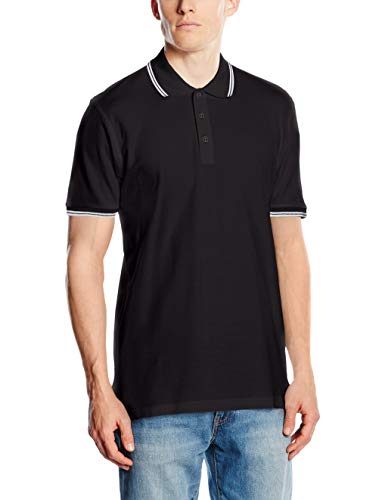 Fruit of the Loom SS034m Camiseta Polo, Negro (Black/White), XXX-Large para Hombre