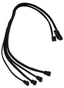 Gelid Solutions CA-PWM-03 Interno 0.42m 4 x 4-pin PWM Negro - Cable (Macho/hembra, 4 x 4-pin PWM, 4-pin PWM + Molex (4-pin), Derecho, Derecho, Negro)