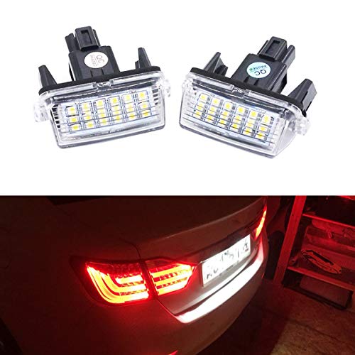 GOFORJUMP 2pcs Error Libre de la Placa de la matrícula del Coche Enciende el número de lámparas LED 12V para T/oyota C/orolla C/Amry Y/aris P/rius V/itz A/vensis