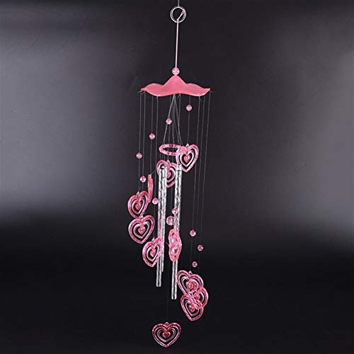 GUI Campanas Tubulares Creativas Lucky colibrí Wind Chimes Campanas Colgantes Regalos de Pared Colgante Inicio Alquiler de Decoración Jardín Decoración por la Ventana (Color : PK)