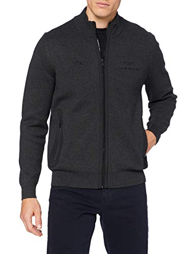 Hackett London AMR Milano ST FZIP Sudadera, Gris (987 Drak Grey), XXXL para Hombre