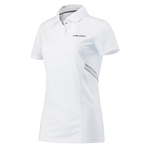 Head - Camiseta técnica Tipo Polo, para Mujer, Mujer, Color Blanco y Azul Marino, tamaño XS