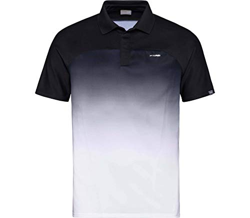 Head Polo Performance para Hombre, Gris Claro, Negro, S