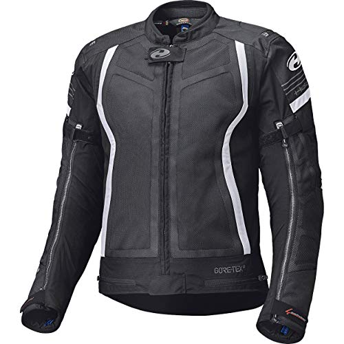 Held Chaqueta de motorista con protectores AeroSec GTX, chaqueta textil negro/blanco, XXL, para hombre, Tourer, todo el año