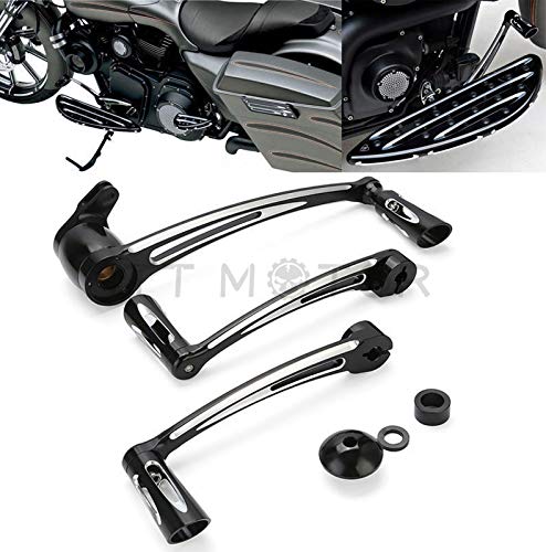 HTTMT- Kit de brazo de freno de corte de borde para palanca de cambios con pinzas de freno para Harley Touring 2008 – 13