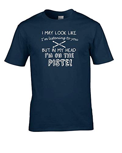 Ice-Tees - I May Look Like I'm Listening but in My Head I'm Skiing- Camiseta juvenil para niño