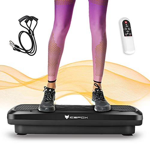 icefox Placa Vibratoria Fitness, Unisex-Adult, Blanco, 9