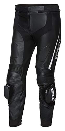 IXS Pantalones de piel para hombre RS-1000, color blanco y negro, 285