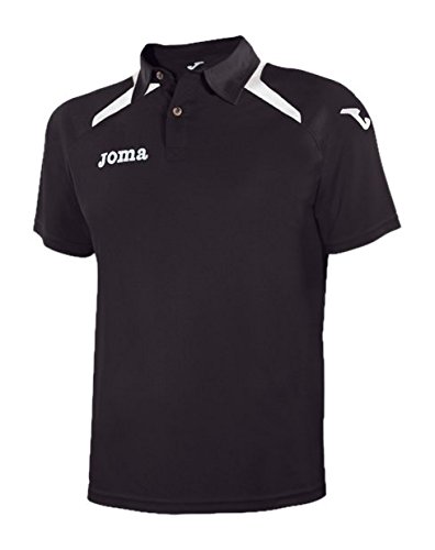 Joma Champion II - Polo para niño de 12 años, Color Negro/Blanco