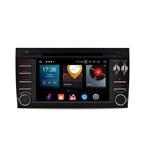 KAUTO 7"Android 10.0 Estéreo para automóvil Octa Core 64G ROM 4G RAM Auto Radio Reproductor de DVD 2 DIN Navegación GPS Soporte BT5.0 WiFi DVR OBD2 Dab TPMS Auto Play Video 2K para Porsche Cayenne