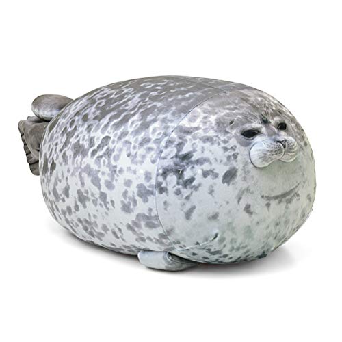 Kylewo Sello de Juguete de Felpa, Juguete de Foca Gris, Almohada de mariscos, Almohada de Foca gordita Almohada de Felpa Linda Almohada de Felpa de algodón de Peluche