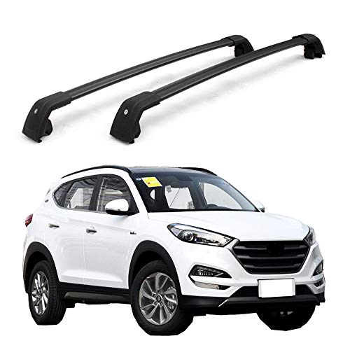 LAFENG travesaño negro se adapta a 2015-2019 Hyundai Tucson portaequipajes rieles fuertes