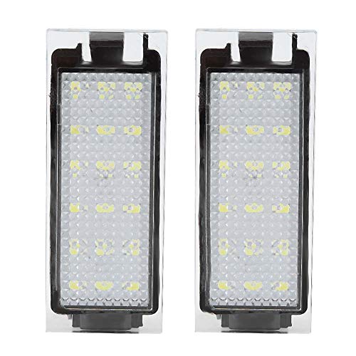 Lámpara de matrícula, lámpara de luz de matrícula LED de coche de 2 piezas apta para Renault/Twingo/Clio/Megane/Lagane