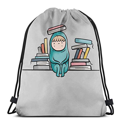 LREFON Bolsa con cordón Lectura de Libros Almohada para el Piso Entrenamiento Gymsack