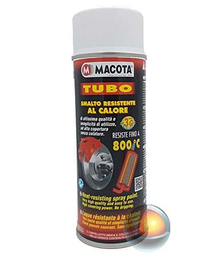 Macota - Pintura en spray color blanco resistente a las altas temperaturas, para frenos, tubos de escape, pinzas, 400 ml