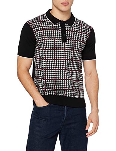 Merc of London TOPHILL Camisa Polo, Black, L para Hombre