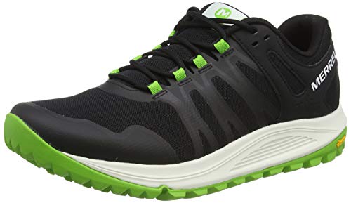 Merrell Nova, Zapatillas de Running para Asfalto para Hombre, Negro (Black/Lime), 43 EU