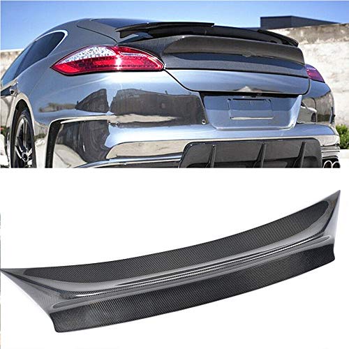 MFQO Tronco Trasero Spoiler, Fibra de Carbono Real Tronco Troncero Labio de alerón para Porsche Panamera 970 2010 2012-2014 Exterior del automóvil Splitter de ala de Cola de Parachoques