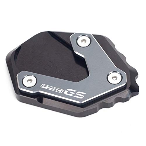 Motocicleta CNC Pata de Cabra Lateral Soporte de extensión F750GS, Placa de extensión Lateral B-M-W F750GS F 750GS F750 GS F 750 GS 2018 2019 2020 Pad de Soporte de Motocicletas (Color : Gray)