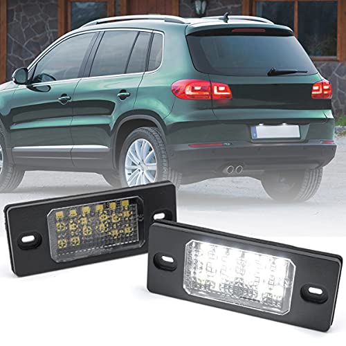 N\C Luz de matrícula de número LED de 2 Piezas para P-orsche Cayenne para V-W G-olf 4 5 Touareg Tiguan Passat B5.5