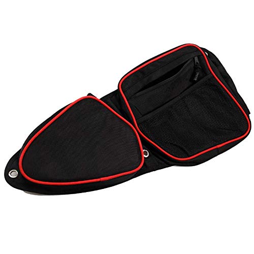 NICOLIE Bolsas De Almacenamiento para Puertas Laterales De Motocicleta, Rodilleras Compatibles con Polaris RZR XP 1000 900Xc S900 2014-2020 - Rojo