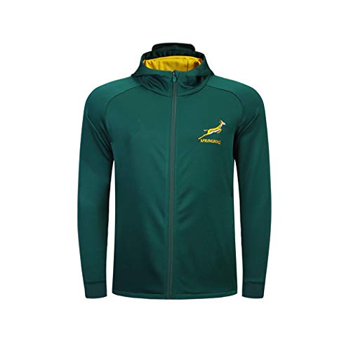 Pavilion Sudadera de Rugby de Sudáfrica para Hombre Copa del Mundo Canguro Supporter Ropa Deportiva de Manga Larga (Size : L)