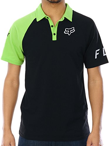 Polo Fox Switched On - Kawasaki Negro-Verde (S , Negro)