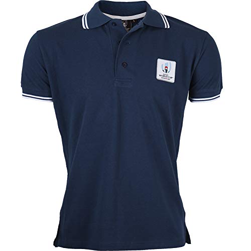 Polo RUGBY World Cup 2019 - Colección Oficial de la Copa del Mundo de Rugby - Talla para Hombre, Hombre, Azul, Small