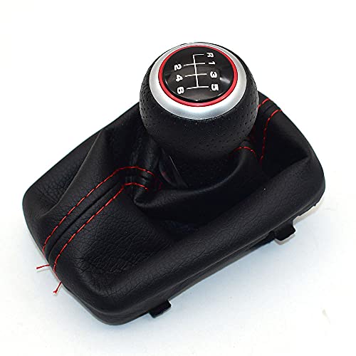 Pomo de Cambio de Marchas para Coche, Tapa del Maletero para A-UDI A4 S4 B8 8K A5 8T Q5 8R S línea Accesorios Color Rojo Negro 2007-2015-5_Speed-Red-R5