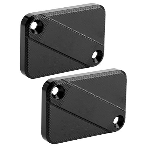 Práctica robusta 2 piezas elegante tapa de depósito de líquido de frenos CNC para modificación de motocicleta(black)