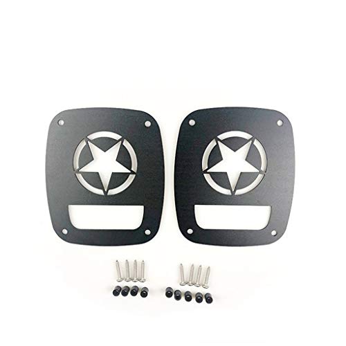 Psler Cubiertas de luz trasera Protectores de guardias para Wrangler TJ 1997-2006 (Tipo A)