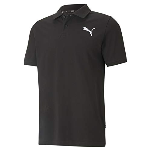 PUMA ESS Pique Polo Camiseta, Hombre, Black/Cat, XL