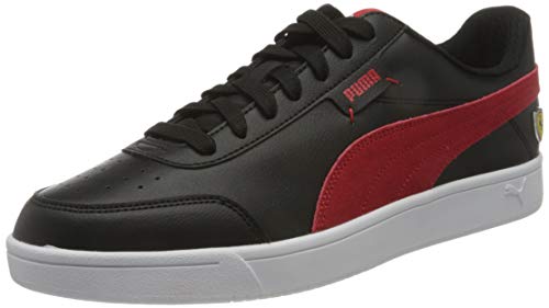 PUMA Ferrari Race Court Legend, Zapatillas Unisex Adulto, Negro Black/Rosso Corsa White, 45 EU