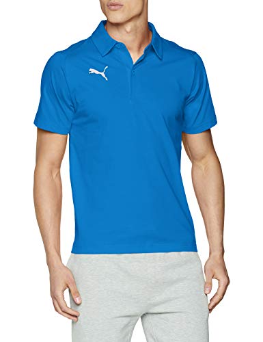 PUMA Liga Casuals Polo, Hombre, Electric Blue Lemonade/White, XL