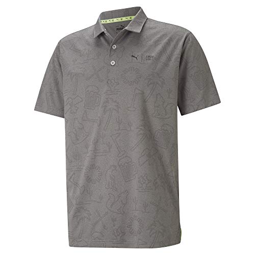 PUMA Polo Flash First Mile Flash para Hombre, Hombre, 599549, Pantalla de lámpara silenciosa en Color Jaspeado, XXX-Large