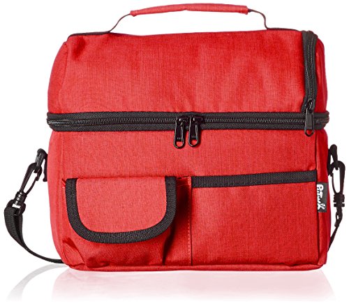 PuTwo Bolsa térmica 8L Bolsa para almuerzos Bolsa Aislante, Bolsos para Picnic, Bolsa de Almuerzo Impermeable para niños y Adultos – Rojo