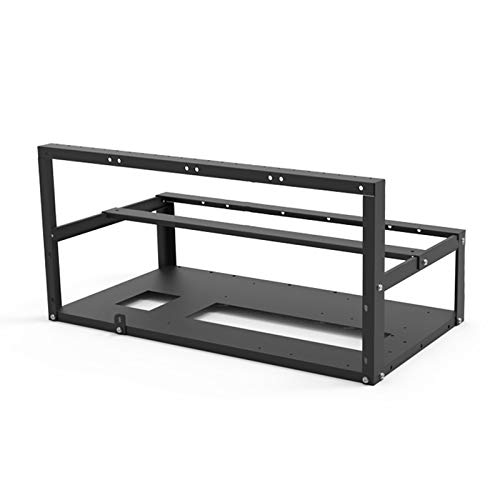 Qagazine Minería Caso Rack Placa Base Soporte Open Mining Rig Frame ETH/ETC/ZEC Ether Accesorios Herramientas para 6-8 GPU Rack Solamente