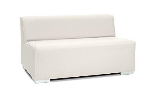 Sinergia Contract Sofa 3 Plaza Ibiza. Modular tapizado para Exterior en Polipiel náutica Blanca.