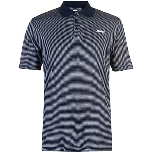 Slazenger Polo de golf Micro Stripe azul claro M