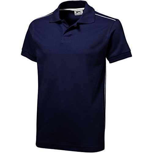 Slazenger - Polo de Manga Corta Modelo Backhand para Hombre (Pequeña (S)/Azul Marino)