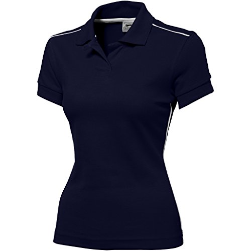 Slazenger - Polo de Manga Corta Modelo Backhand para Mujer (Extra Grande (XL)/Azul Marino)