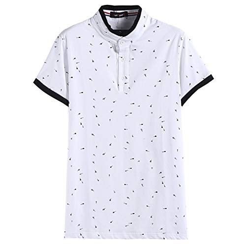 SSBZYES Polos De Hombre Camisetas De Cuello Alto para Hombre Camisetas De Verano De Manga Corta para Hombre Polos De Manga Corta Estampada Camiseta De Algodón