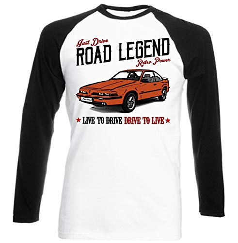 Teesandengines Pontiac Sunbird GT Coupe Camiseta de Mangas Negra largas T-Shirt Size Large