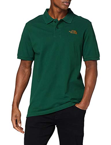 The North Face M Polo Piquet Camiseta, Hombre, Night Green, S