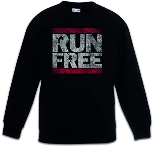 Urban Backwoods Run Free Sudadera Suéter para Niños Niñas Pullover Negro Talla 12 Años