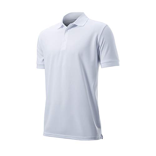 Wilson Authentic Polo Deportivo, Blanco, L para Hombre