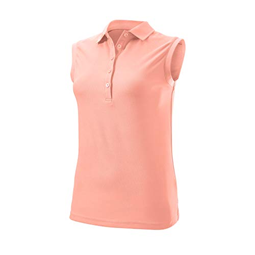 Wilson Sleeveless Polo Deportivo sin Mangas, Rosa, L para Mujer