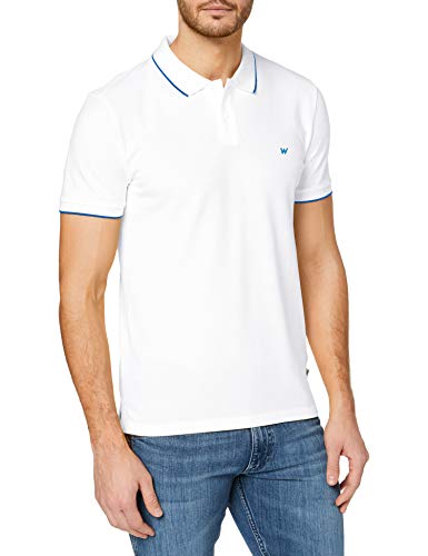 Wrangler SS Pique Polo, Blanco (White 989), Medium para Hombre