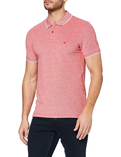 Wrangler SS Refined Polo, Rojo (Formula Red XWO), Large para Hombre