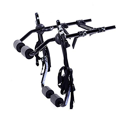 WVIVW Portabicicletas Porton Trasero Universal 4 Bicis 2 Bicicletas Portabicis para Coche con Correas Plegable Porta-Bicis Auto Soporte de Bici baca para Bicicletas Bike Acero Carga 60kg